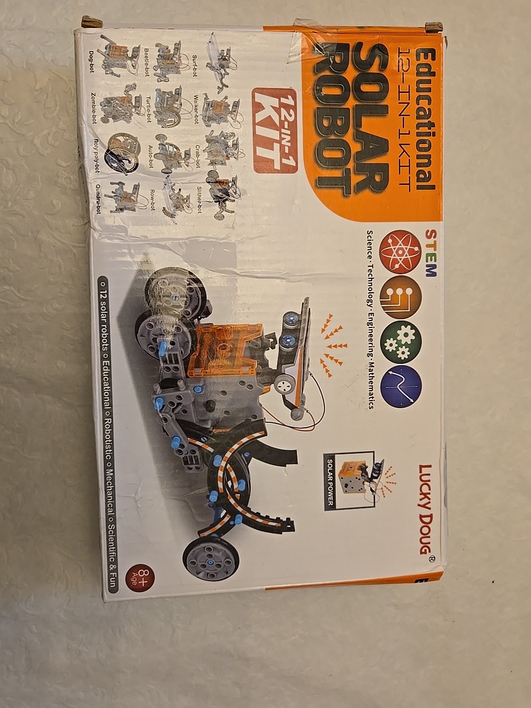 STEM Toy Lucky Doug Solar Power Robot Educational 12-In-1 Kit Age 8+