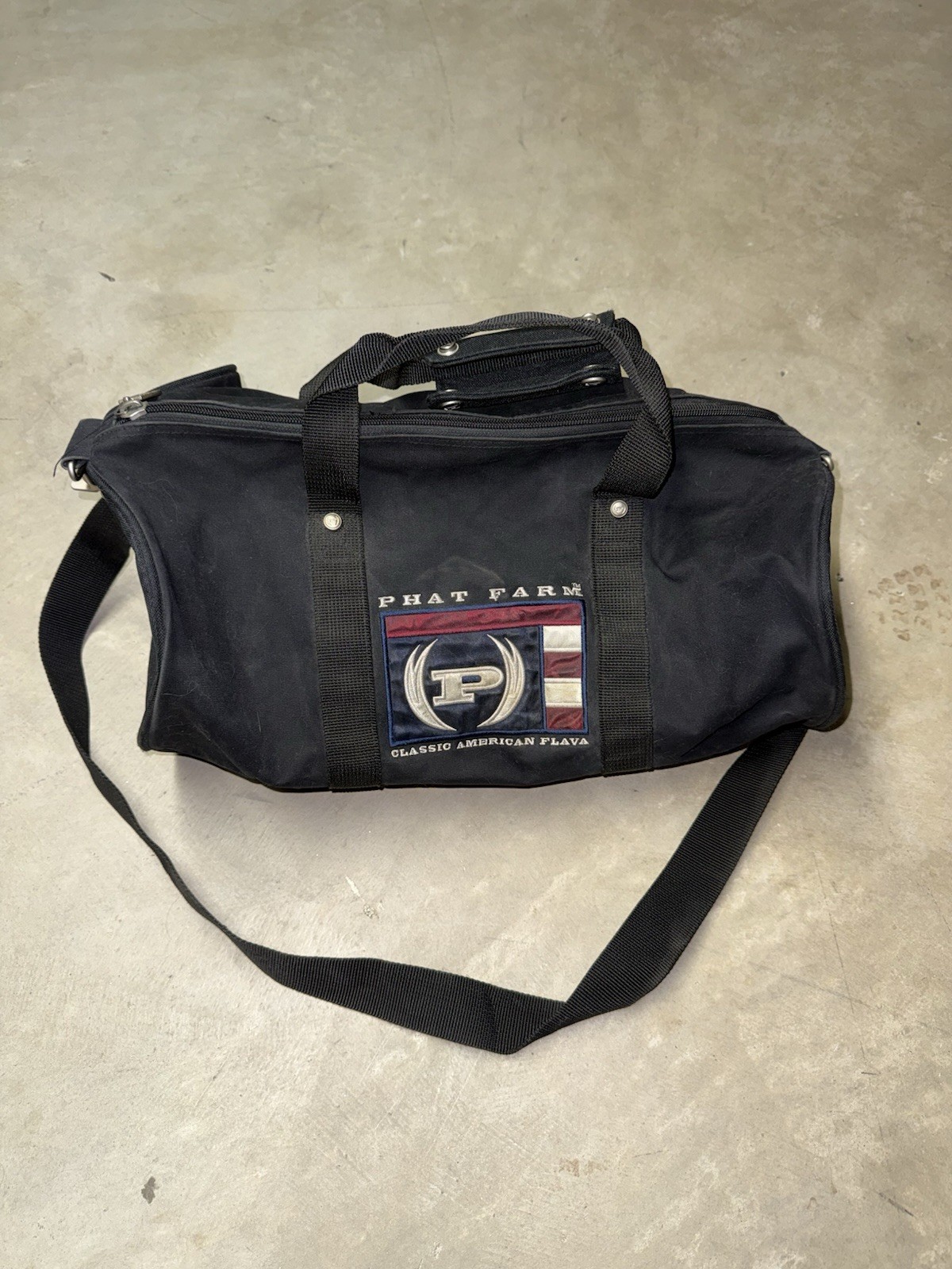 Vintage Phat Farm Classic American Playa Barrel Duffle Bag