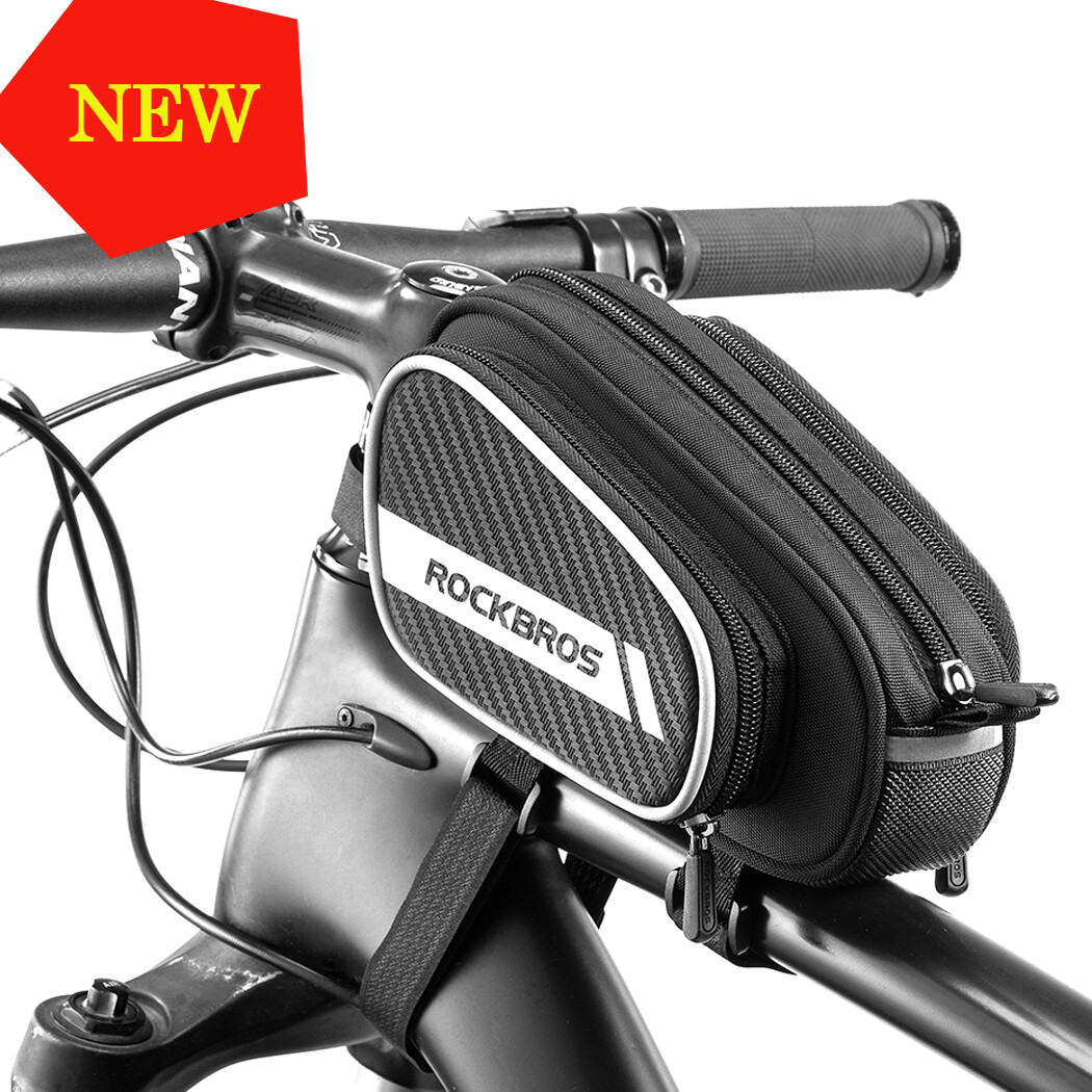 ROCKBRS Bike Top Tube Bag Cycling Waterproof Frame Bag 1.8L Bicycle Pannier Case
