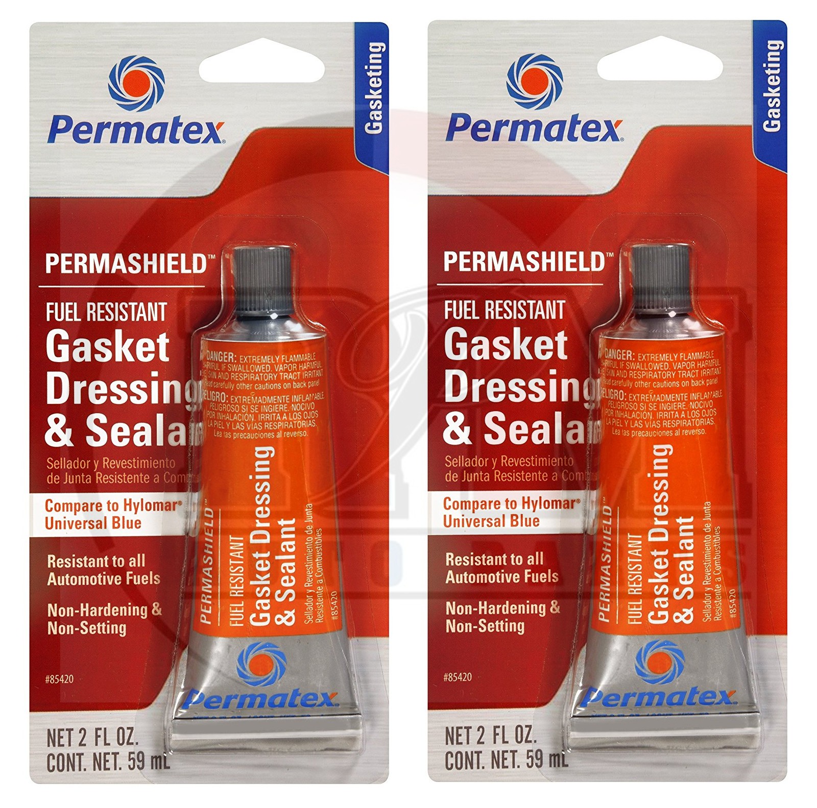 Permatex 85420 Fuel Resistant Gasket Dressing Flange Sealant 2oz Tube Pack of 2