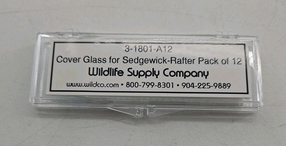 Wildlife Supply Co - 3-1801-A12 - Cover Glass for Sedgewick-Rafter - Pack of 12