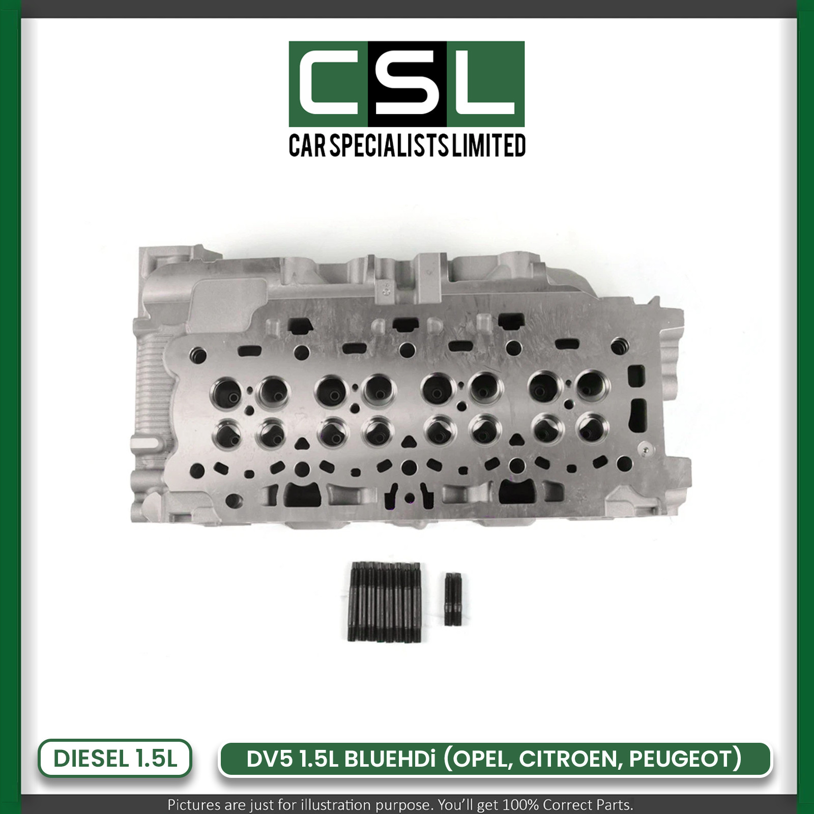 DV5R 1.5L BLUEHDi DIESEL BARE CYLINDER HEAD CITROËN PEUGEOT VAUXHALL 1623158880