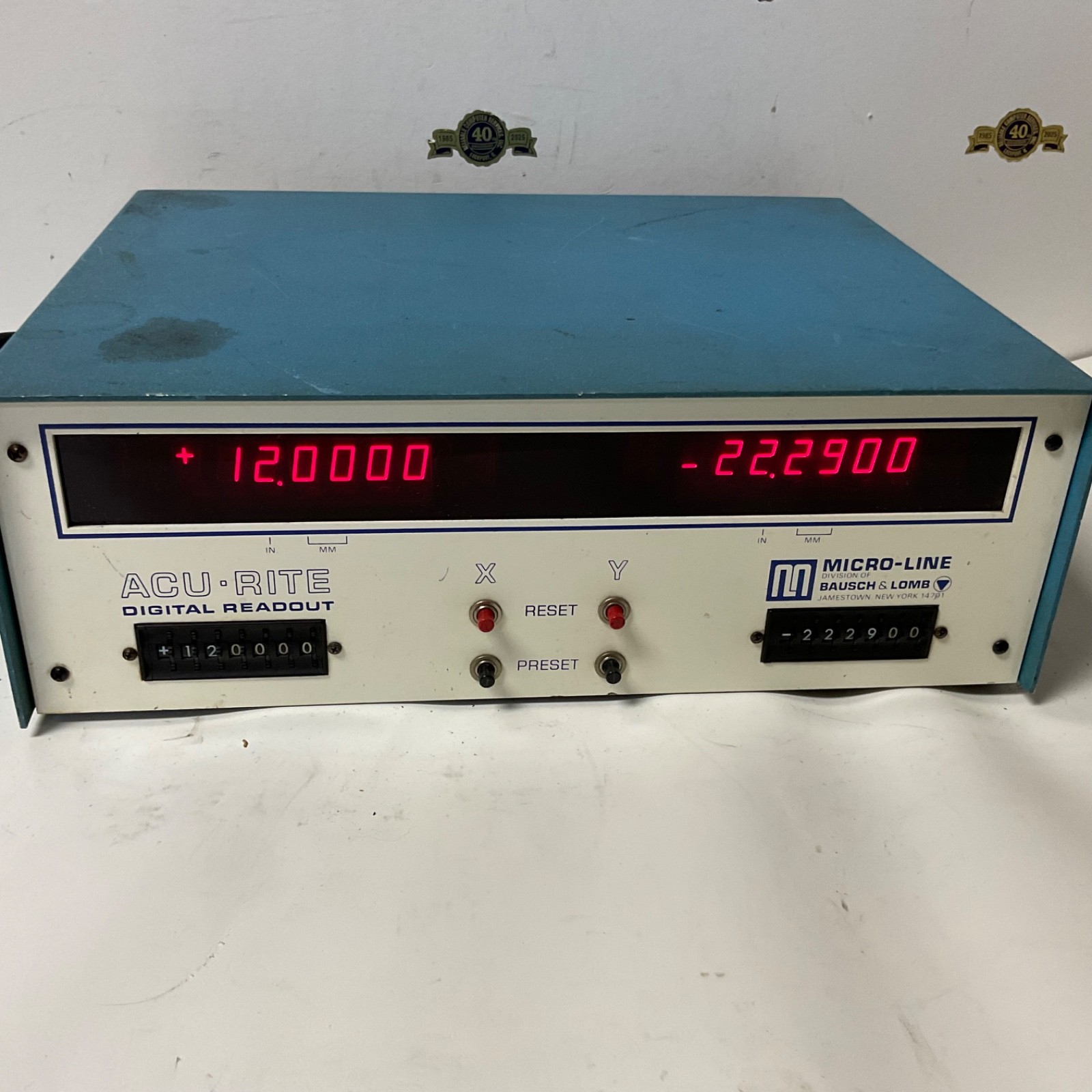 Bausch & Lomb Micro-Line ACU-RITE 1 Digital Readout 2 axis X & Y