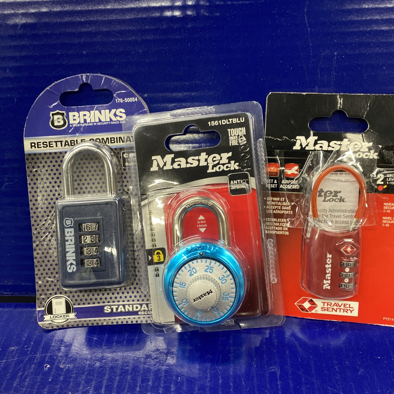 3 Pack Brinks + Master Combination Lock (Check The Photos)