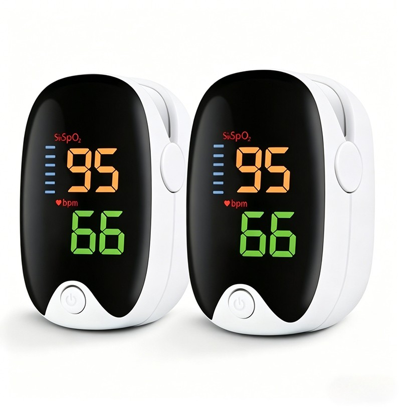 2pc LCD Finger Tip Pulse Oximeter Oximetry Blood Oxygen Monitor PI RR Heart Rate