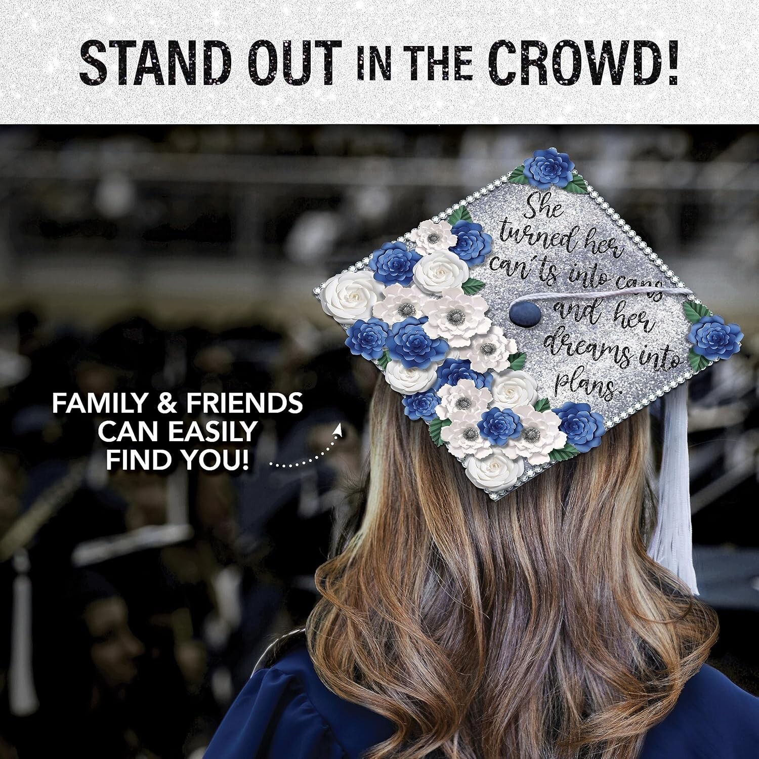 Glitter Heavyweight Premium Construction Paper for Grad Caps 4 Sheets DIY Gra...