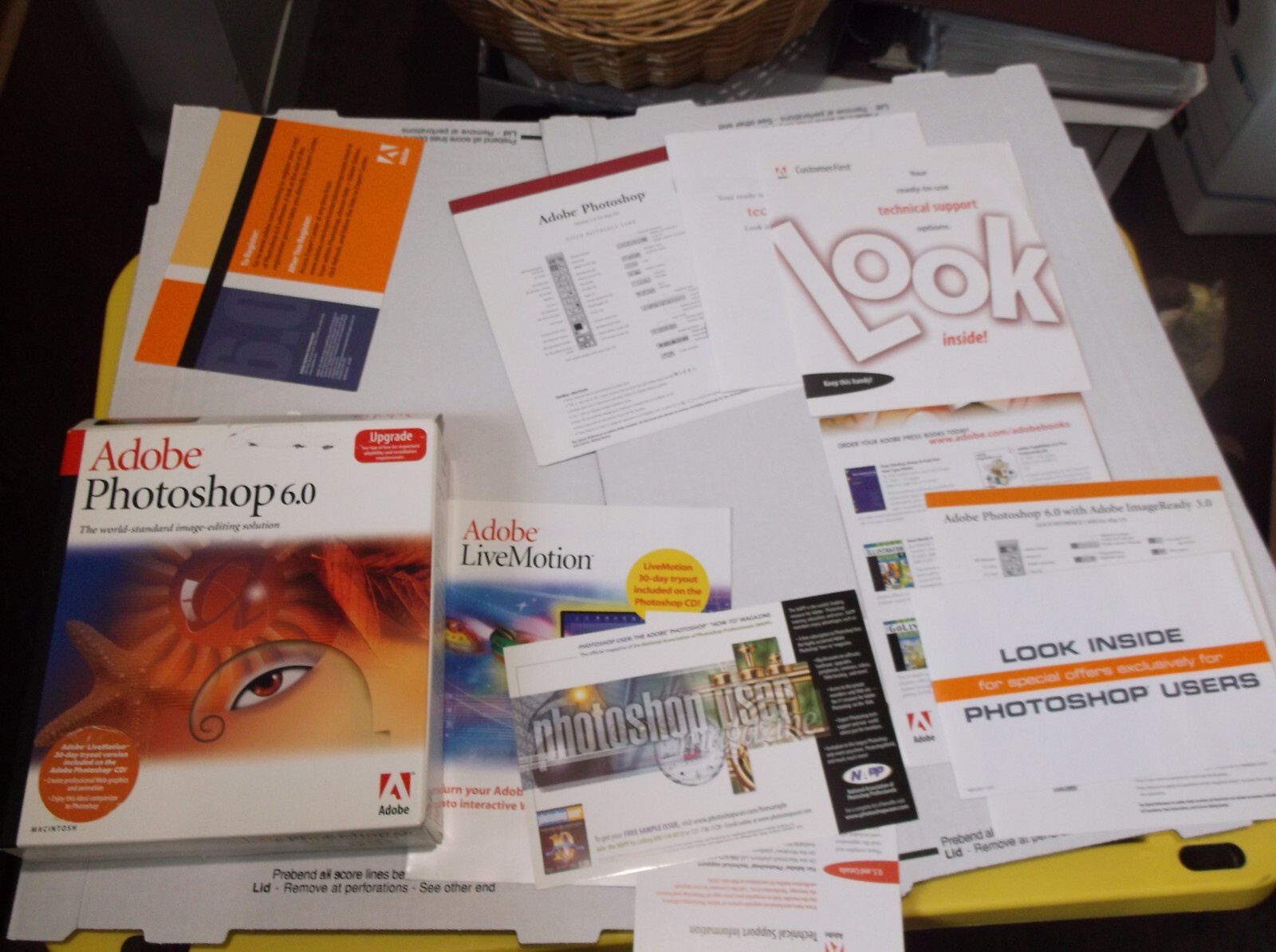 Photoshop 5.5 and 6.0 Upgrade for Mac with box and manuals