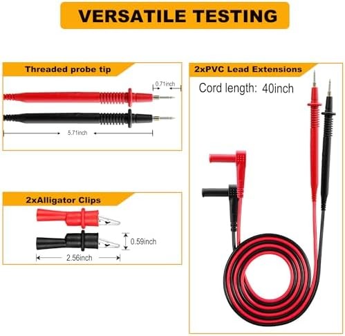 KIT-14 Test Lead Set,Compatible with Fluke Ideal Simpson mprobe Digital Multimet