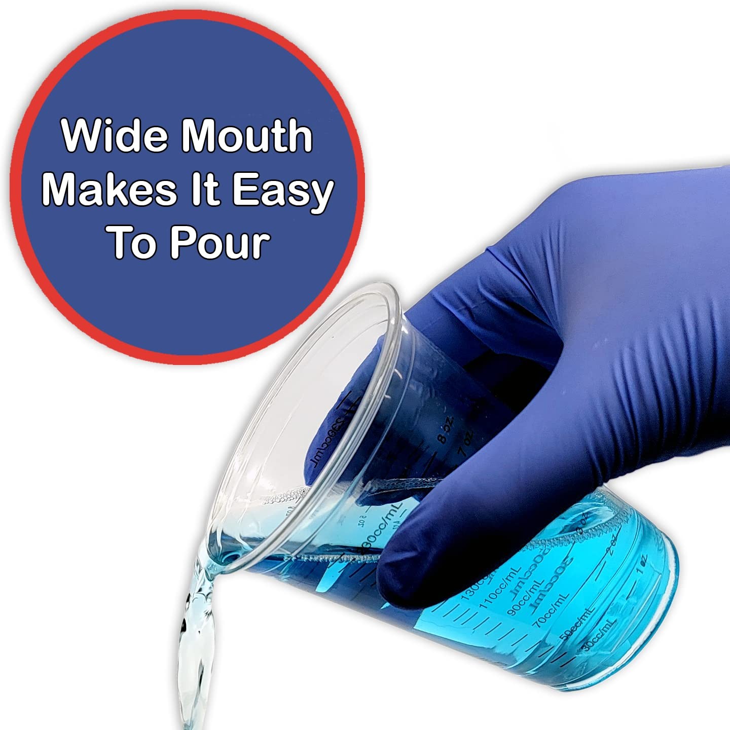 20 8oz Disposable Graduated Clear Plastic Cups for Mixing Paint, 8 Oz,