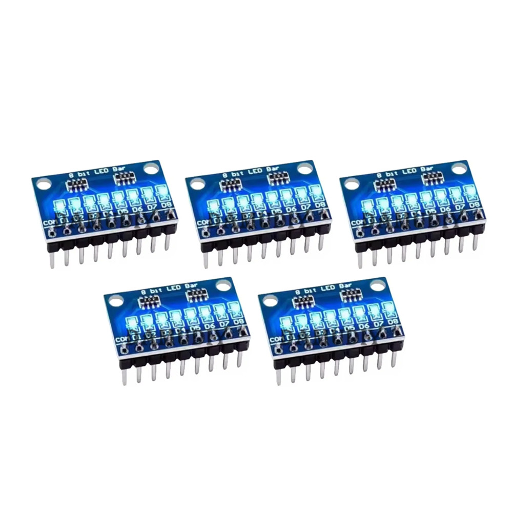 5PCS 8-Digit LED Indicator Module Breadboard Size 22.86 x 14.13mm DC 3-24V