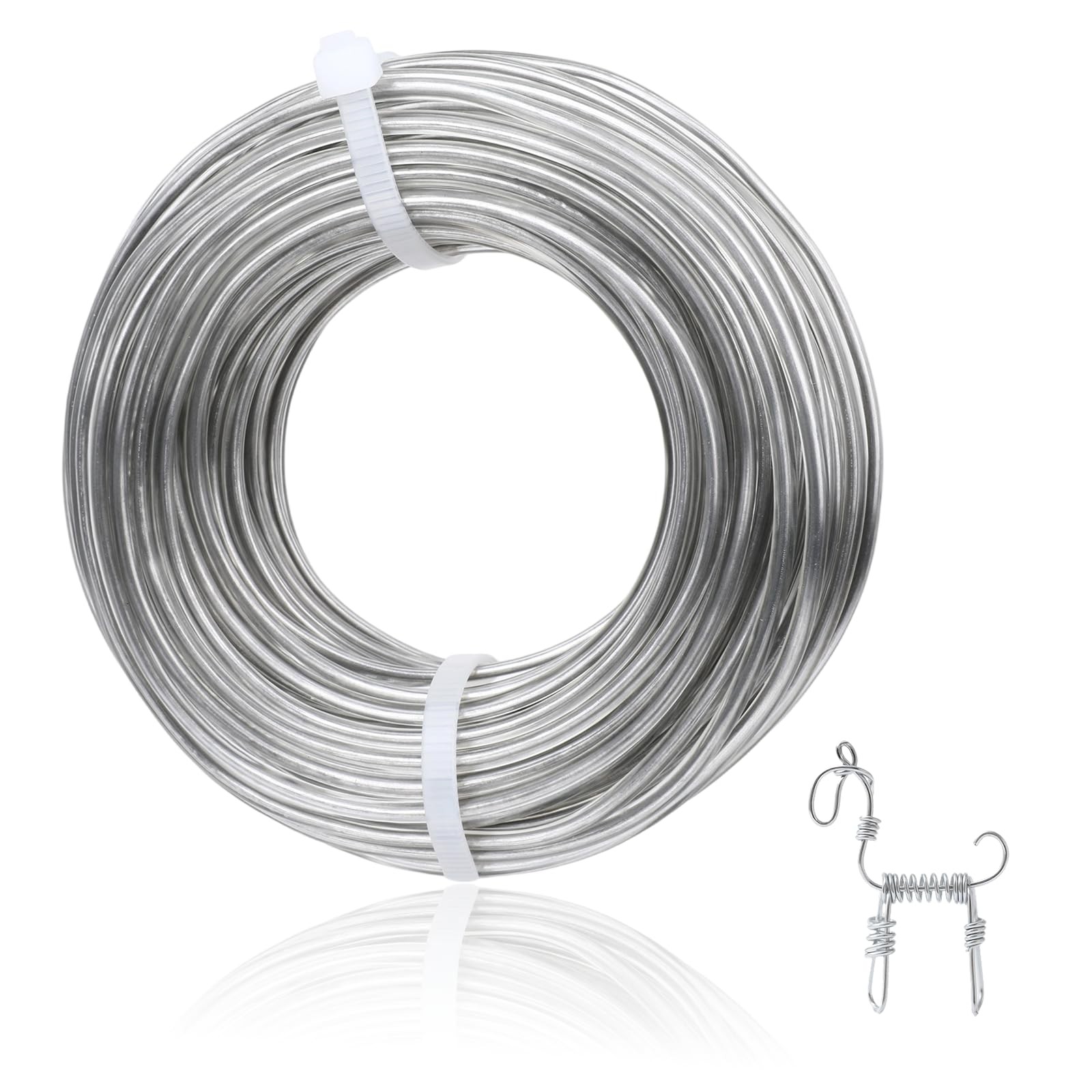 18 Gauge Aluminum Craft Wire 984 Feet 1mm 1 Roll Bendable Silver Metal Wire f...