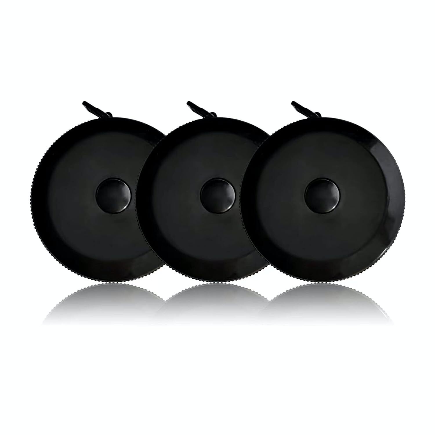 3 Pack Tape Measure Retractable Measuring for Body Fabric Sewing Tailor Black
