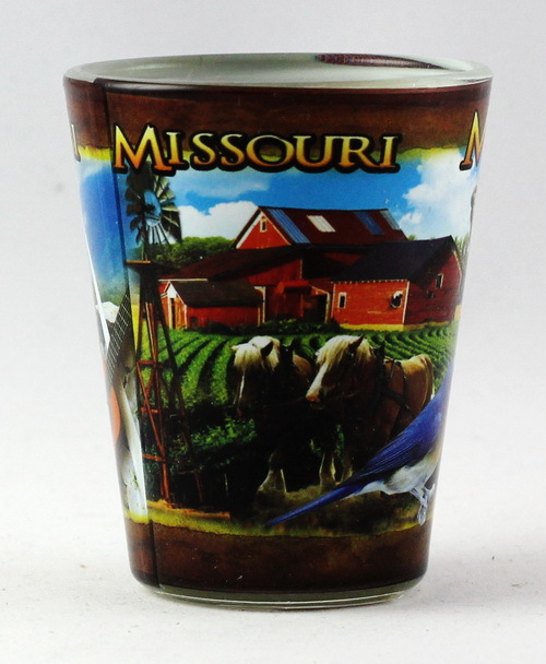 MISSOURI STATE COLLAGE SHOT GLASS RTP
