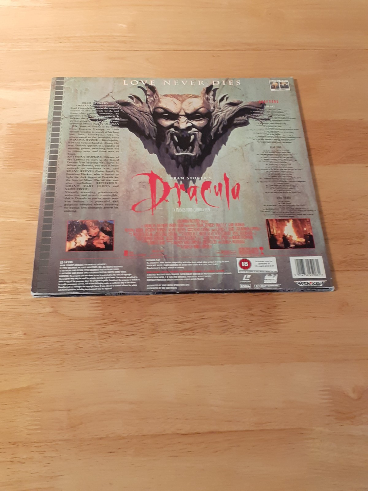 Bram Stokers Dracula Gatefold Laserdisc Ld PAL - Widescreen Special Edition