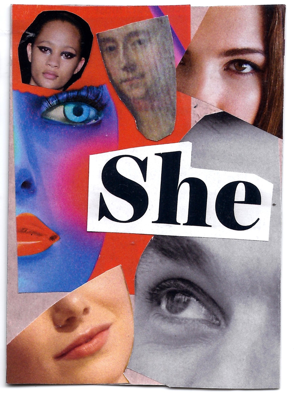 SHE - OOAK ACEO Collage FREE SHIPPING Feminism Women Art