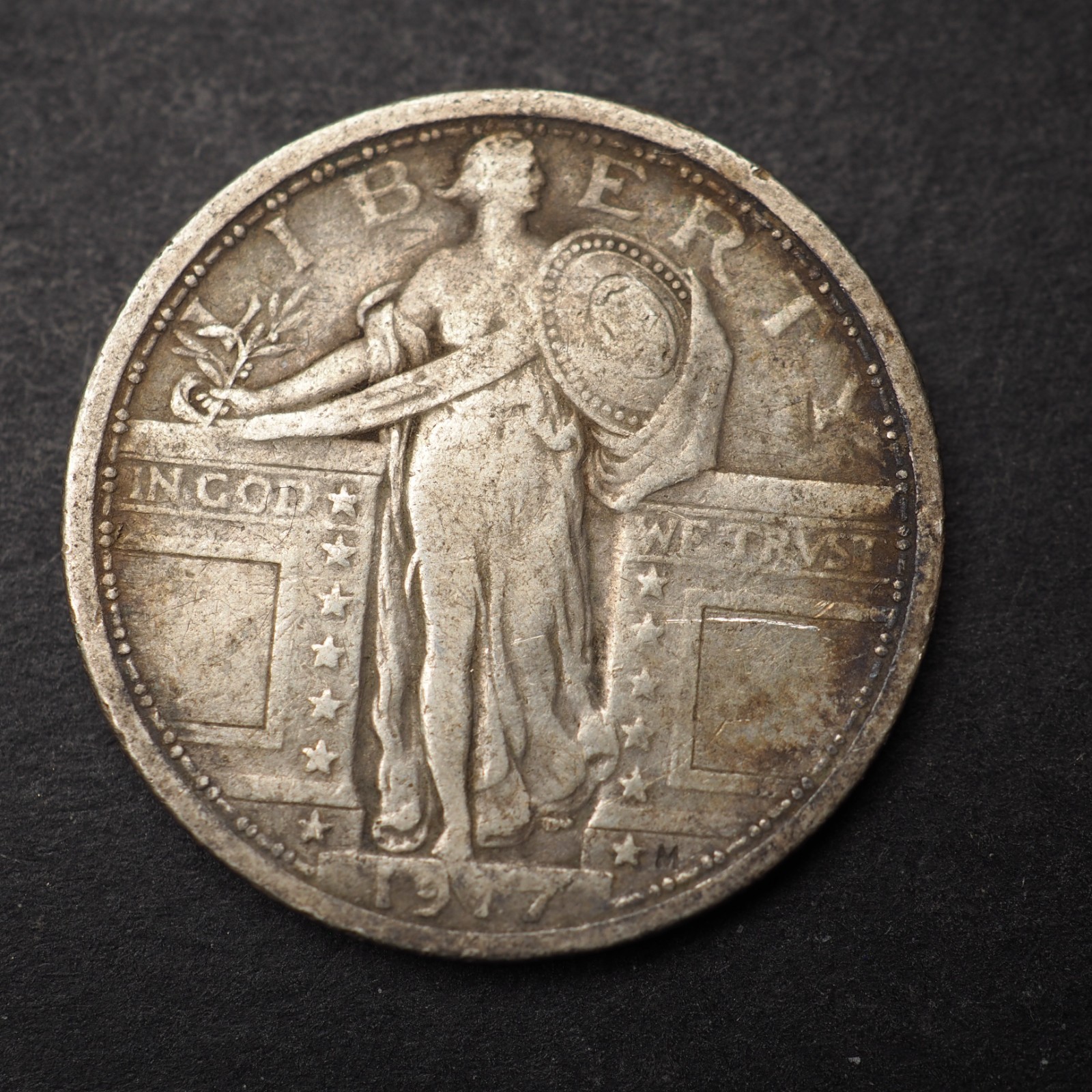 1917 *P* TYPE 1 STANDING LIBERTY SILVER QUARTER *NICE COIN* FREE SHIPPING M8696