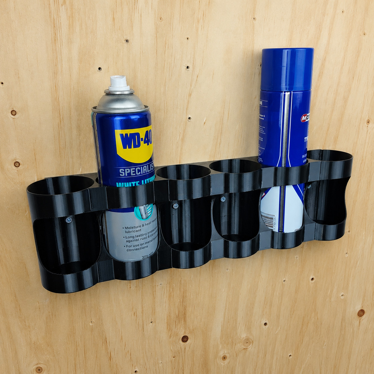 Spray Can Wall Holder 4/6 Slot & 3x2 Grid Aerosol Rack 70mm PETG Aust Made
