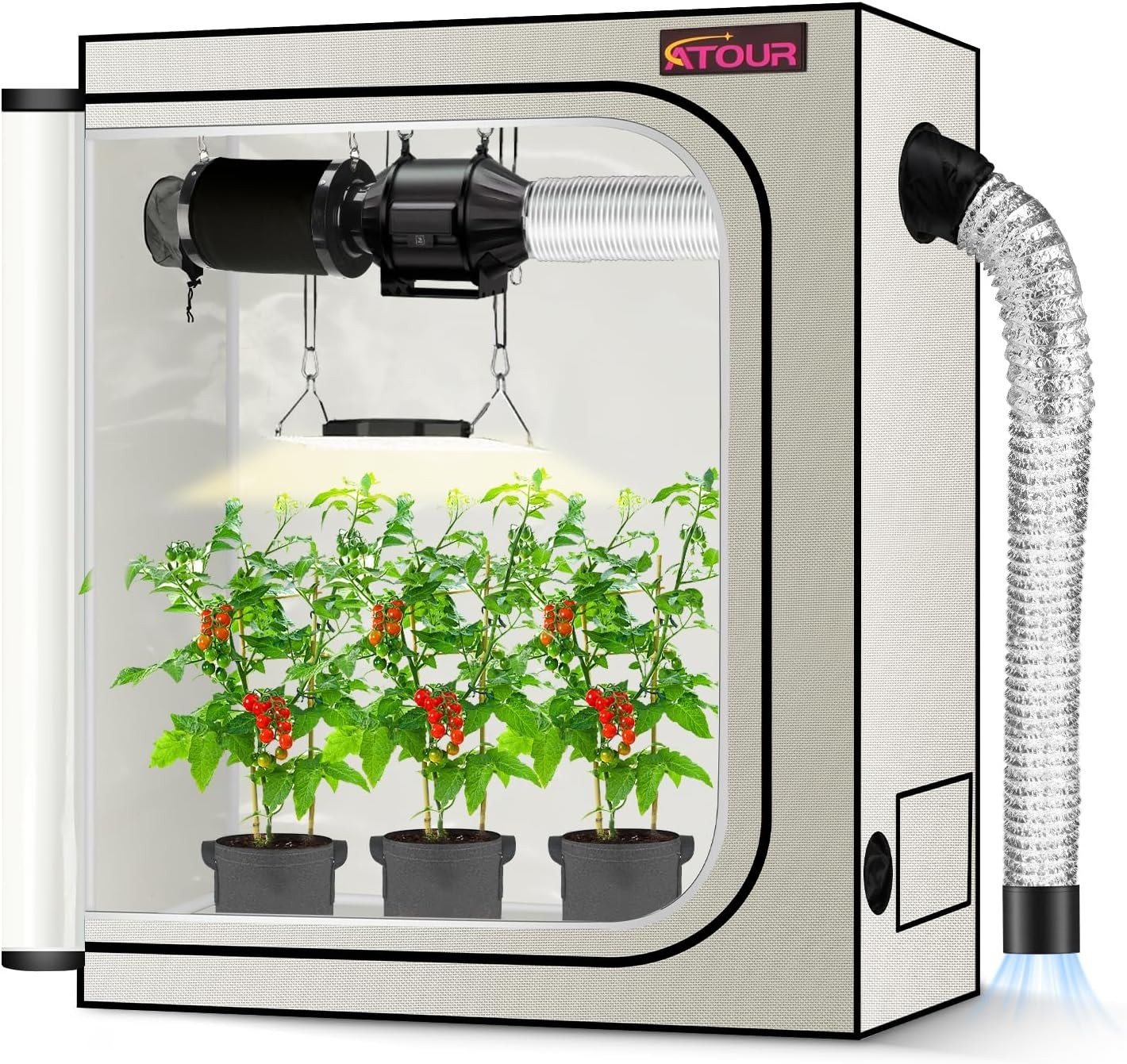 LED Grow Light Specil Tent High Reflective PE Film Grow Tent 1680D High Strength