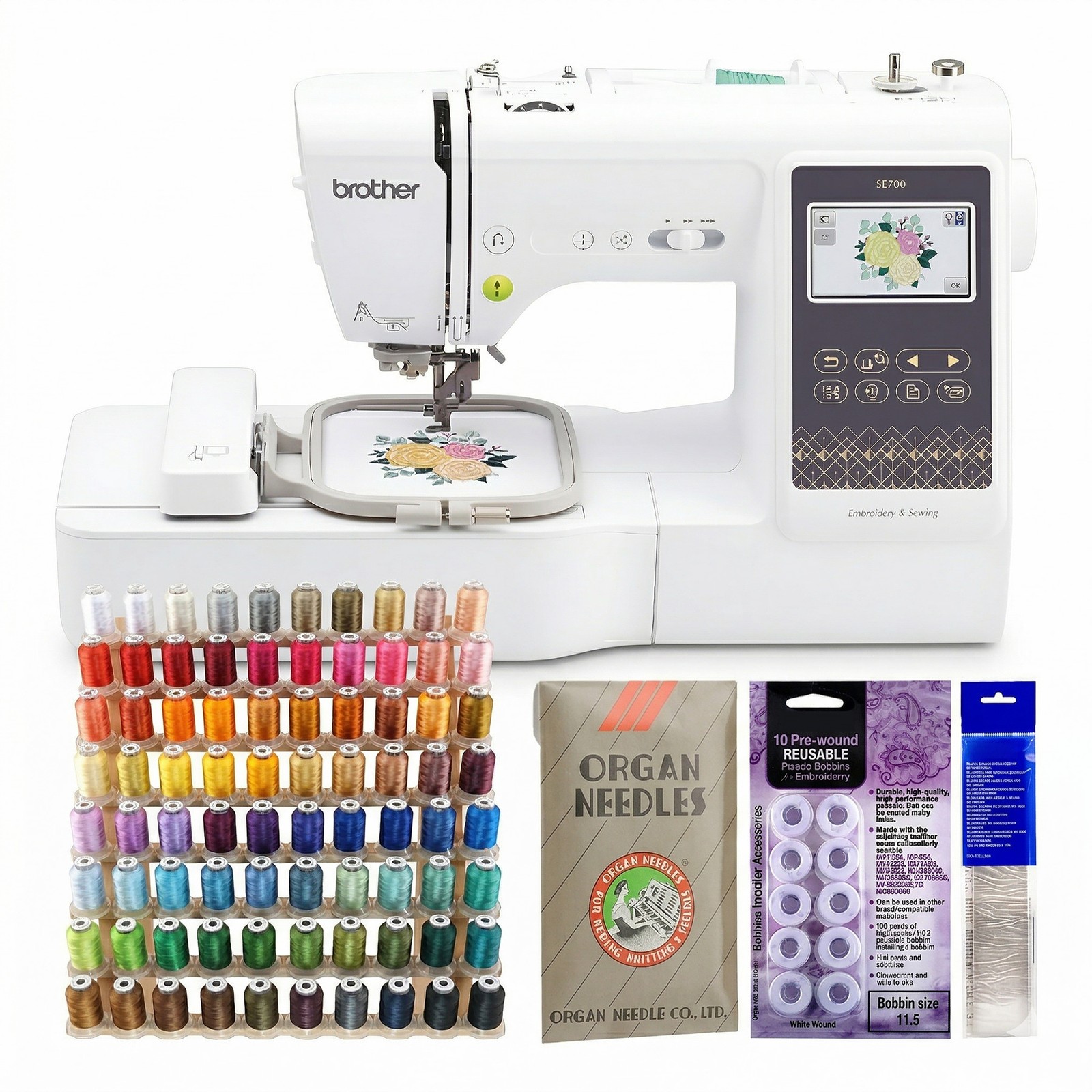 Brother SE700 Sewing & Embroidery Machine Kit LCD Touchscreen