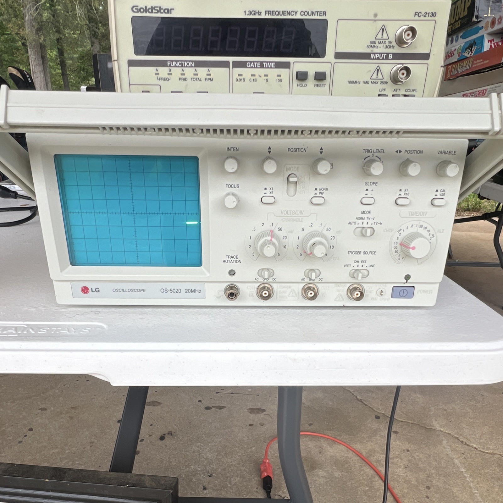 LG OS-5020 Analog Oscilloscope 20MHz 2-Channel Dual Trace
