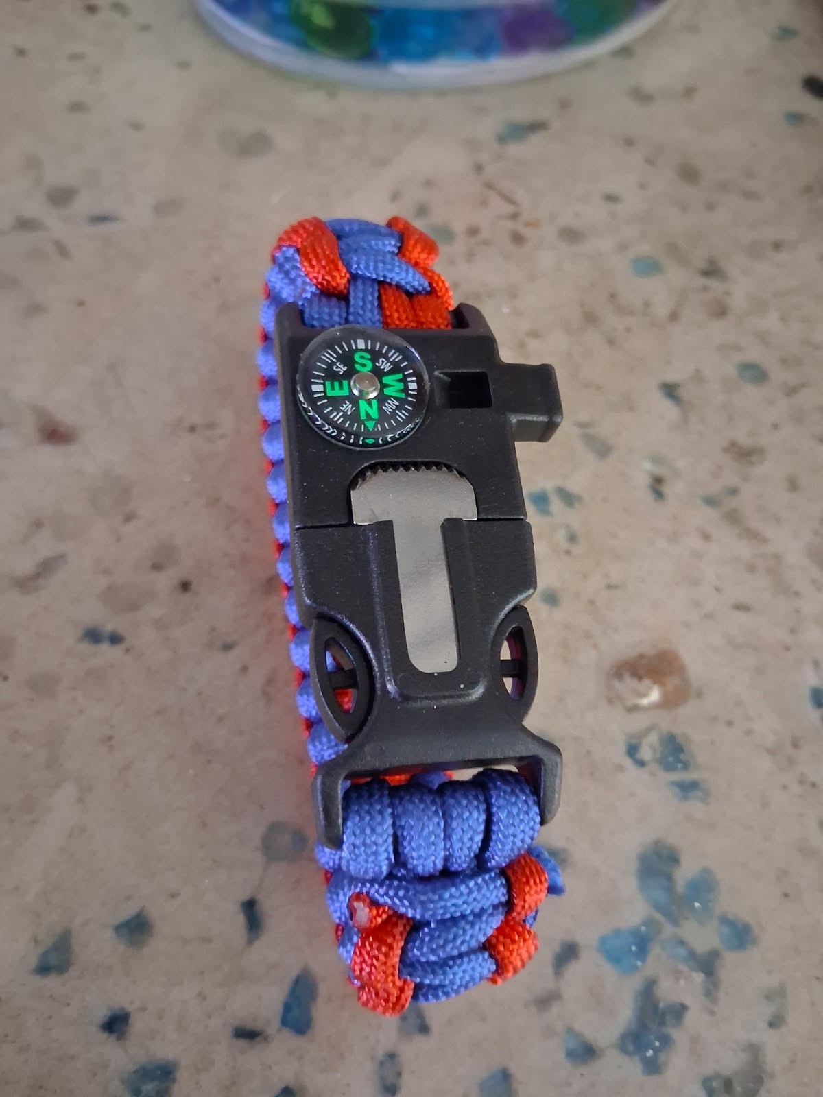 Paracord Survival Tactical Braclet. 5 10"...Compass,Dragon Teeth, Fire Starter