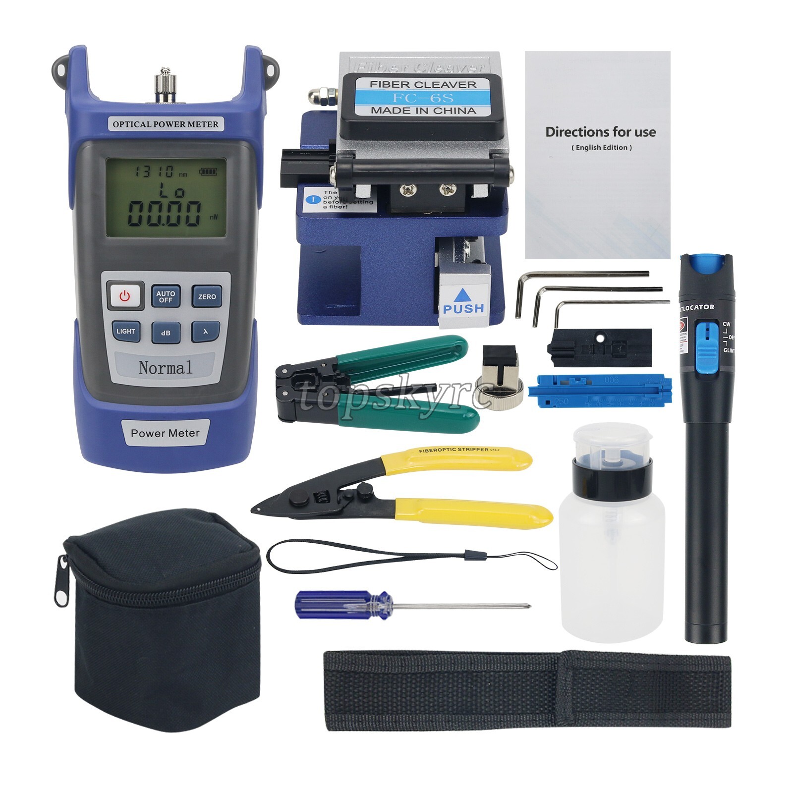 Fiber Optic FTTH Tool Optical Fiber Cold Splicing Machine w/ FC-6S Fiber Cleaver