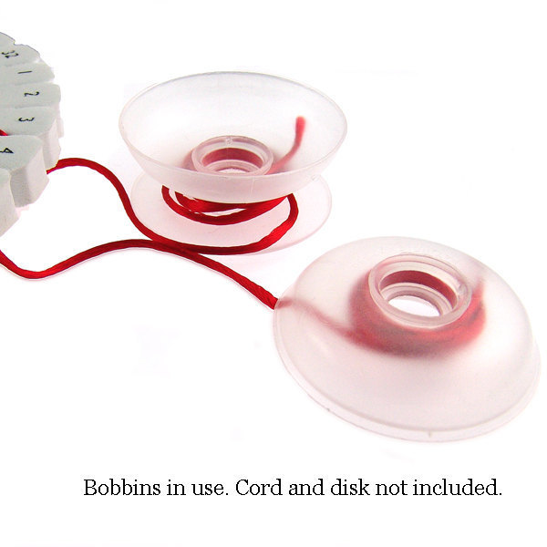 Bob-EEZ No Tangle Thread Cord Bobbins 2.5in 41736 (8 for Braiding, Floss Storage