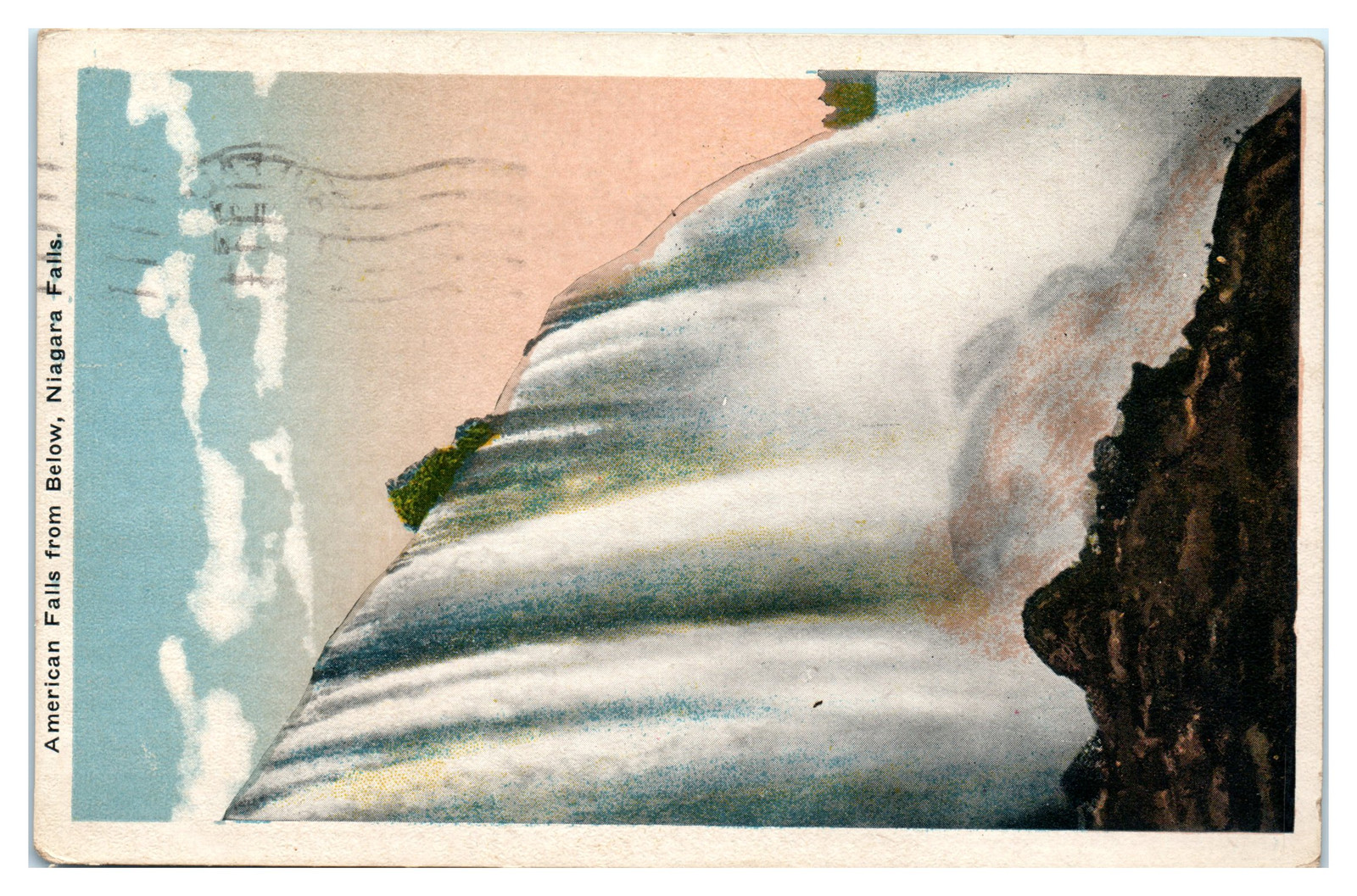 Postcard: American Falls from Below, Niagara Falls.