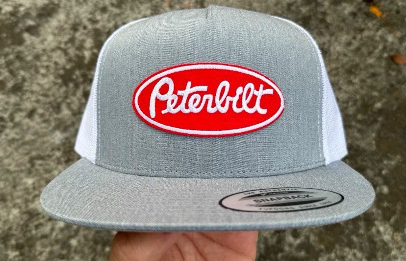 Peterbilt Equipment  embroidered patch flatbill Snapback Trucker Hat Yupoong