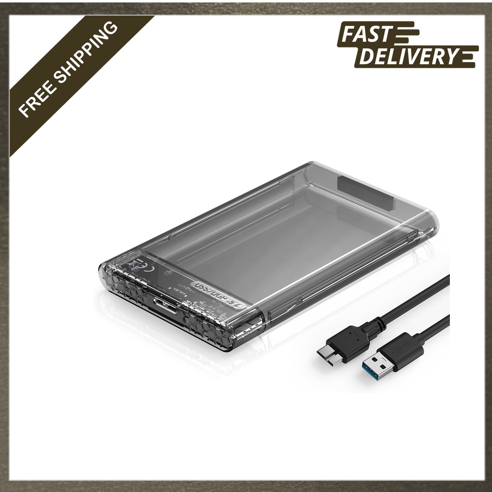 2.5 Inch SATA HDD Enclosure SSD USB 3.0 Adapter 7mm 9.5mm SATA Hard Drive Reader