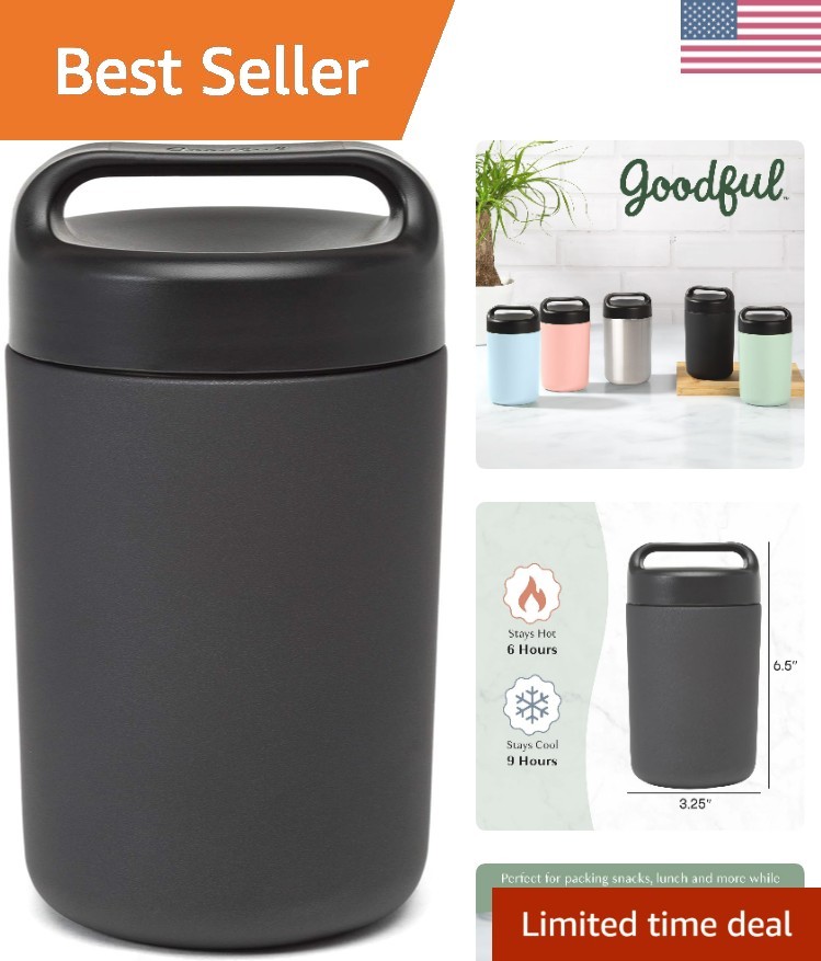 Stainless Steel Food Jar, Double Wall Vacuum Sealed Insulated Food Storage Co...