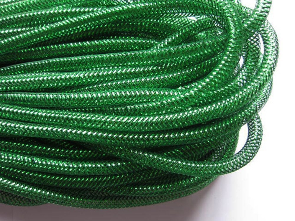 25 Yards Mesh Tube for Craft Flex for Wreaths Cyberlox CRIN Crafts 8mm 3/8-In...