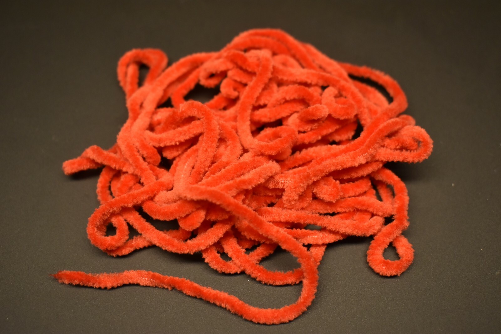5 Yards 3/16" RED Round Chenille for Fly Tying