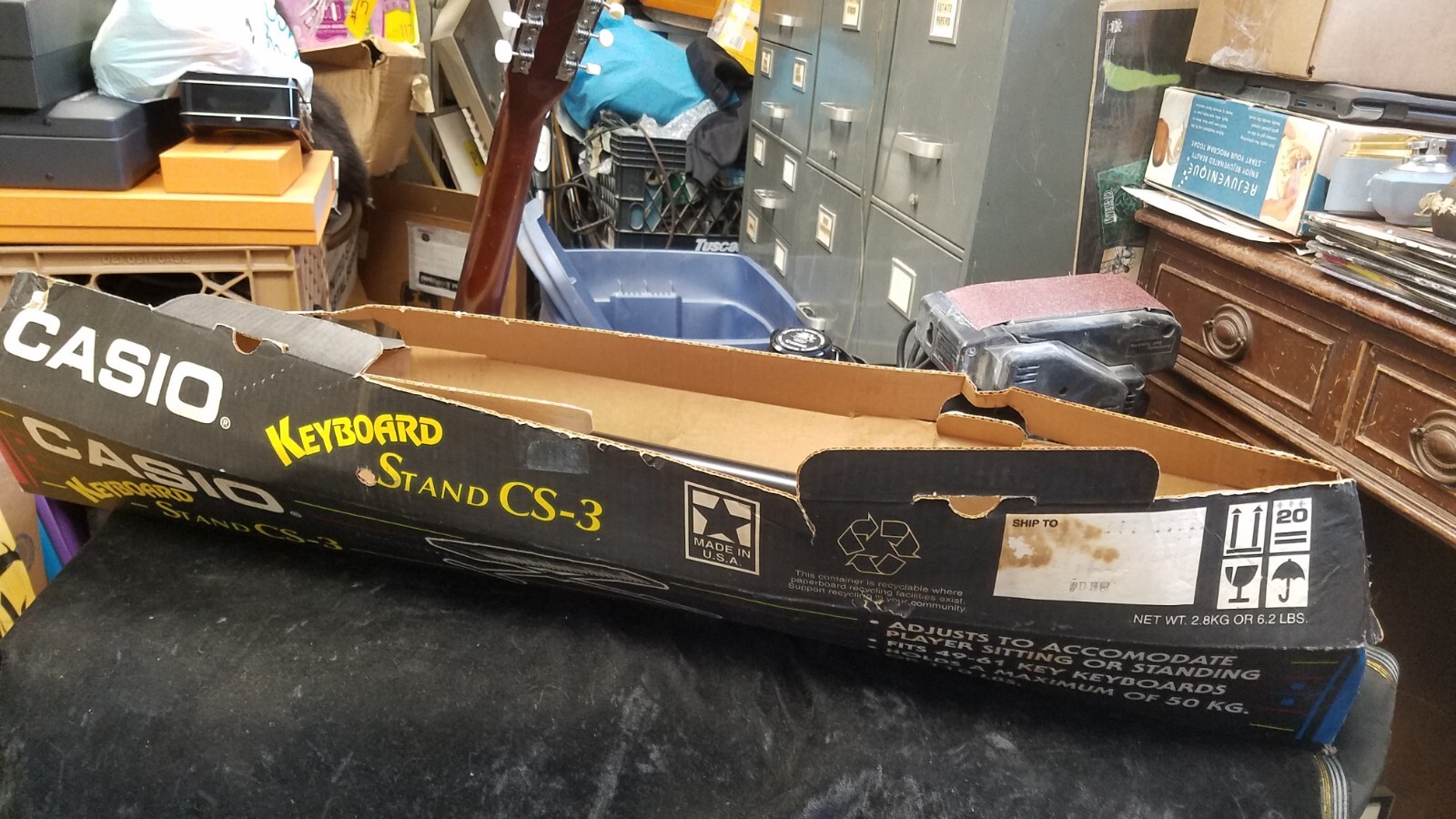 Vintage CASIO Keyboard Stand CS-3 In Original Box USA Made Fits 49-61 Key