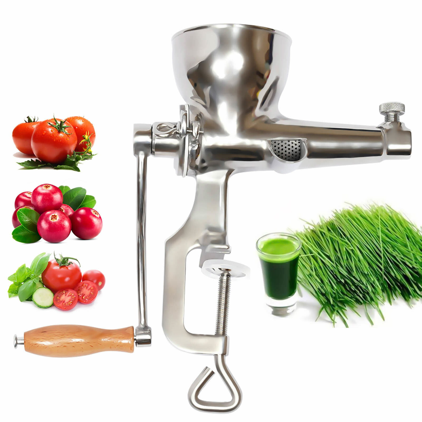 Hand Juicer For Fruit Vegetable Hand Crank Grinder Manual Wheat Grass Juicer