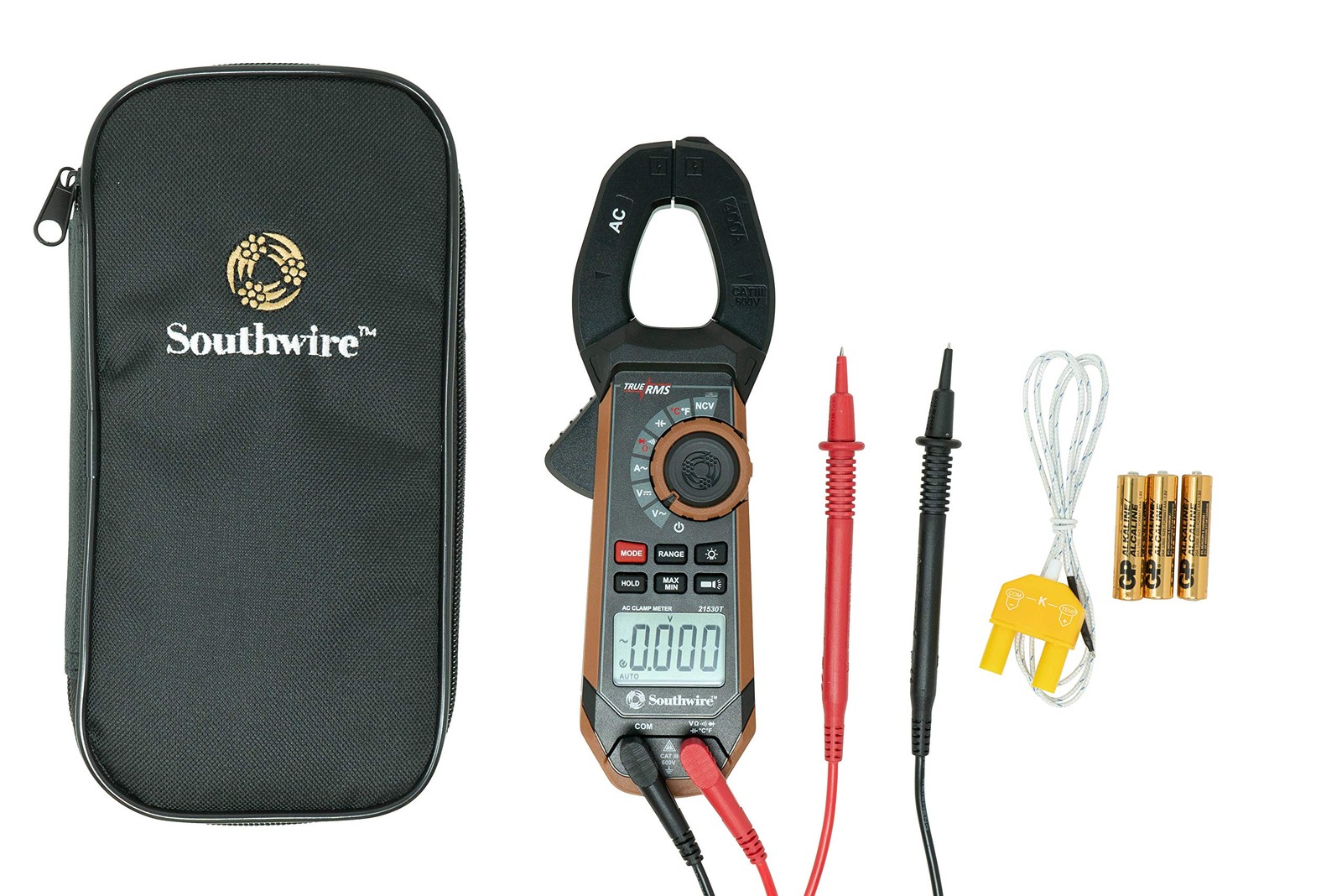 Southwire - 65031640 CLAMP METER, 400A AC/DC One Size, black Brown