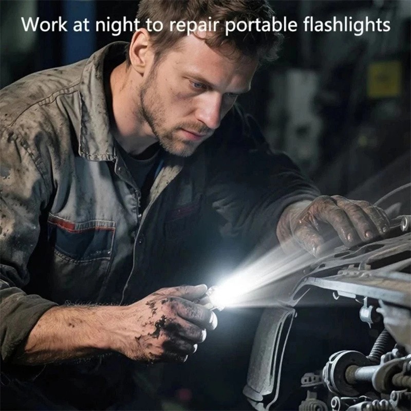 NEW Super Bright LED Mini Flashlight USB Rechargeable Pocket Keychain Torch