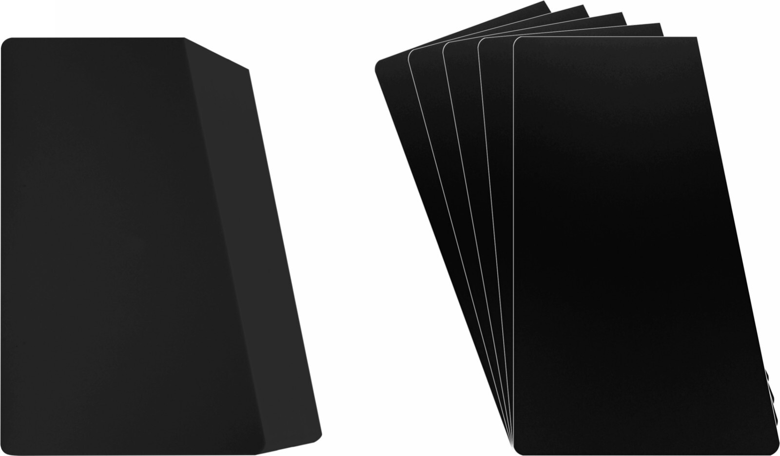 (100) Comic Book Bin Index Divider Cards - Sloped 7"x11" - Black Standard 30mil