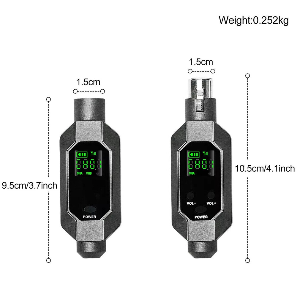 For 1 mic Wireless Microphone Converter XLR Transmitter and Receiver Microphone