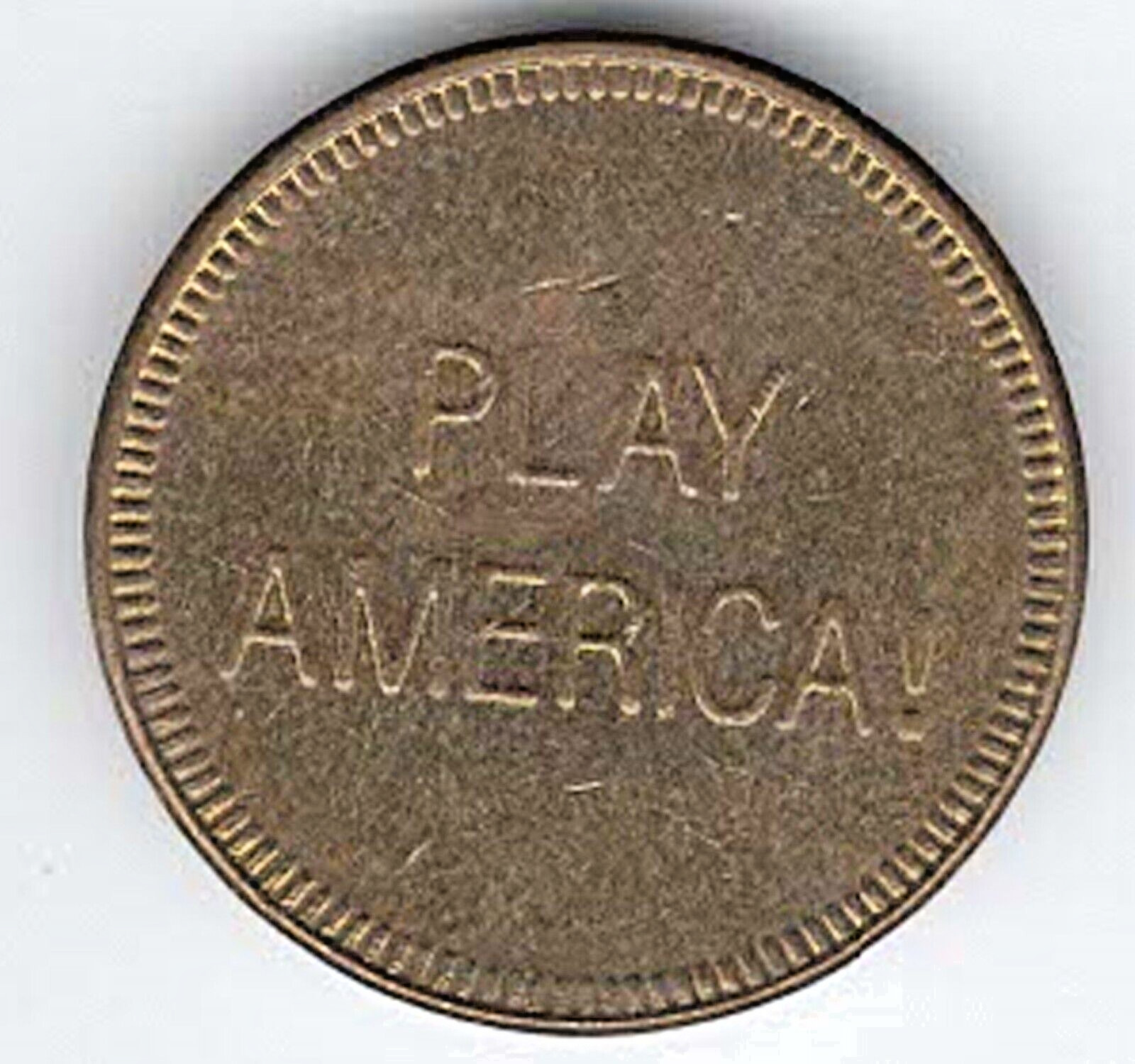 Play America! Token-22.5 mm-Freehold, New Jersey-No Cash Value Amusement Arcade
