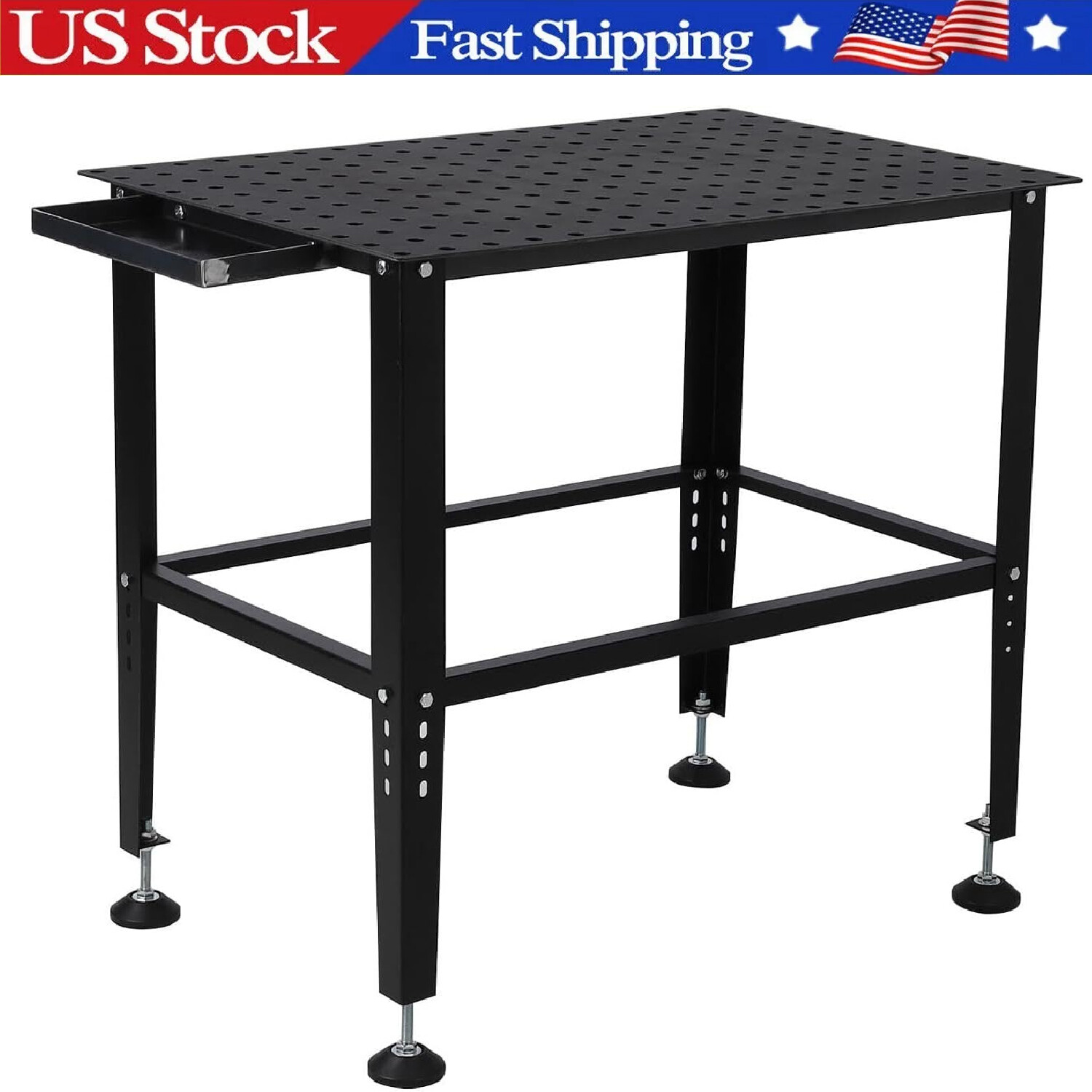Welding Table 36"x24" Heavy Duty 5/8" Holes Welding Table 1500lbs Load Capacity