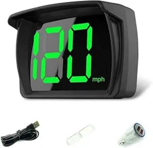 1 PC GPS Speedometer HUD Display, Y03 Head Up Speed Digital Screen, USB Plug-in
