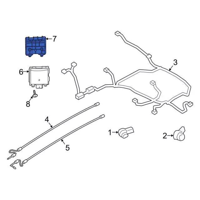 Genuine Ford Blind Spot Detection System Warning Sensor Bracket LJ6Z-14D189-B