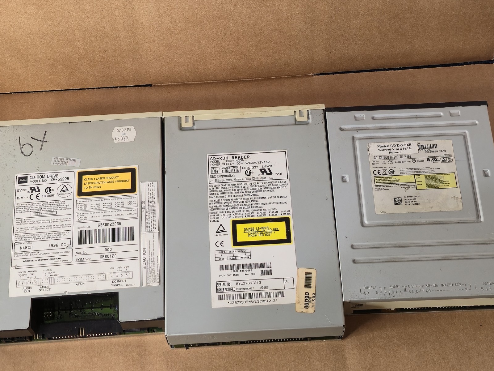 CD Drives & 3.5" Floppy Disk Drive Lot | 7 Total Drives Untested