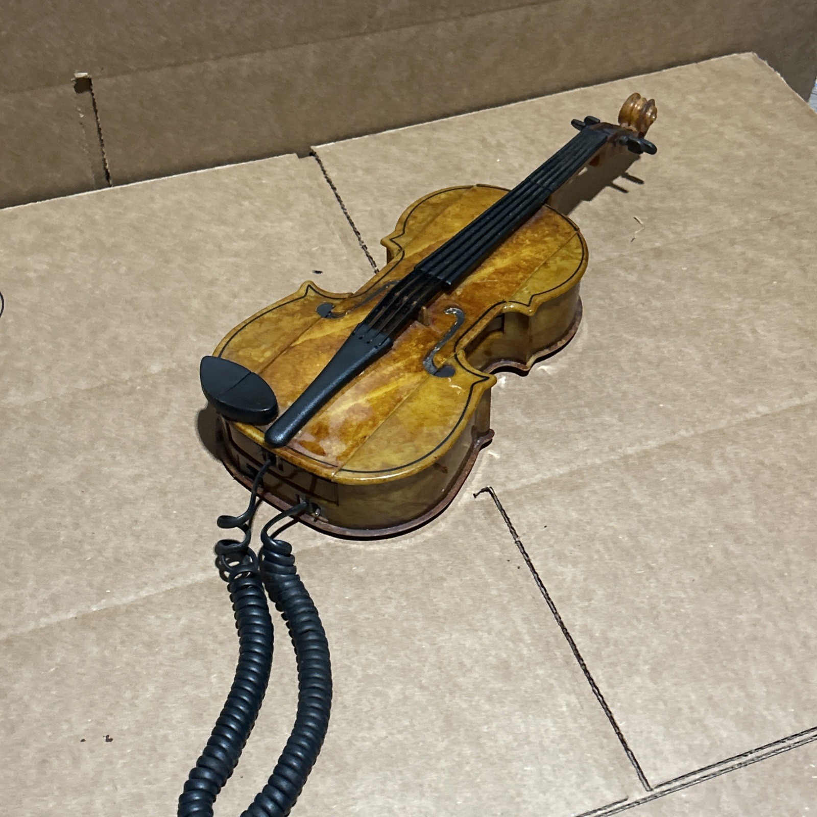 Violin Telephone RTC Violin Phone Touch Tone No Stand