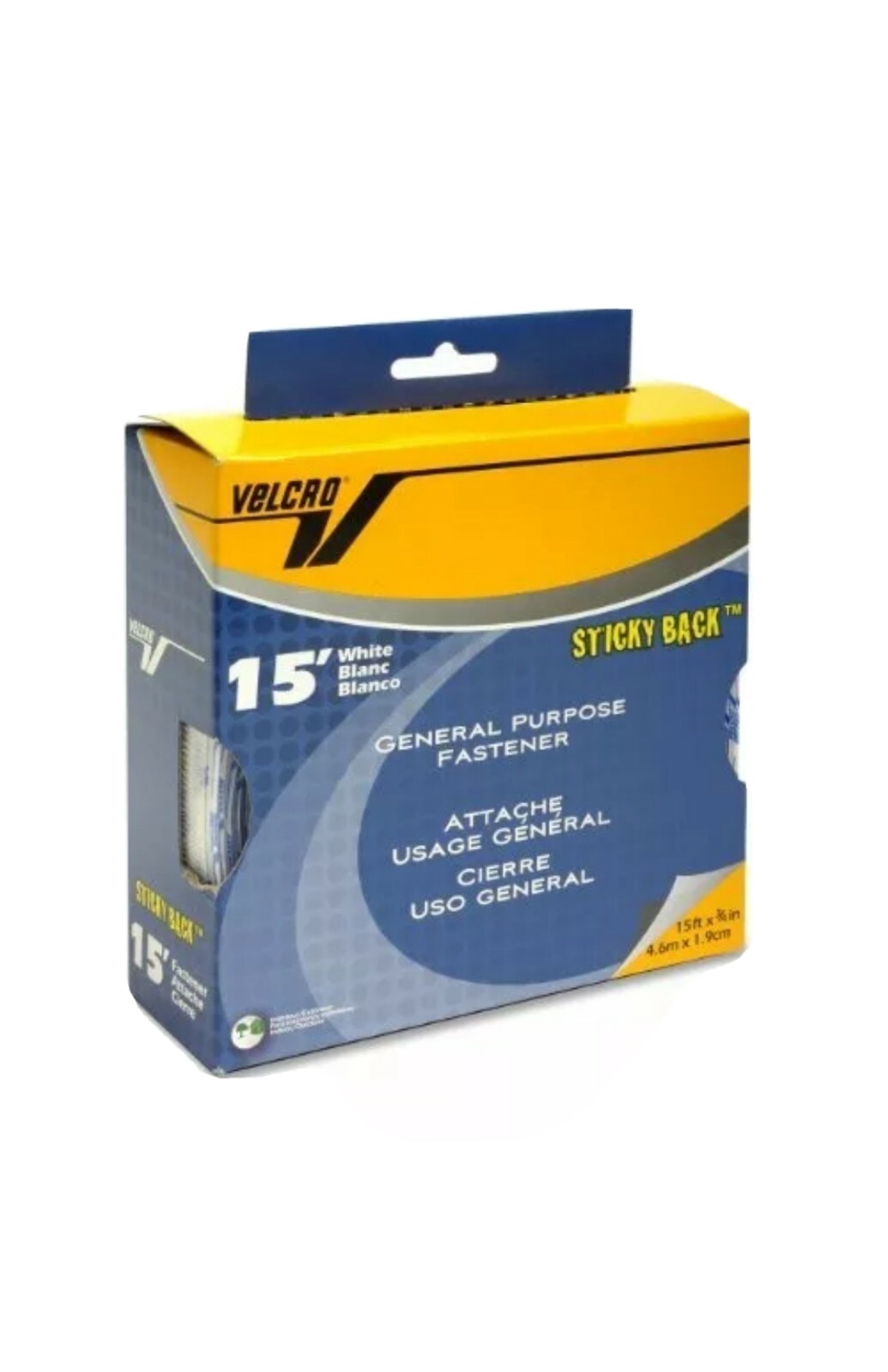 Velcro Sticky Back General Purpose Fastener - 15 ft x 3/4 in NEW
