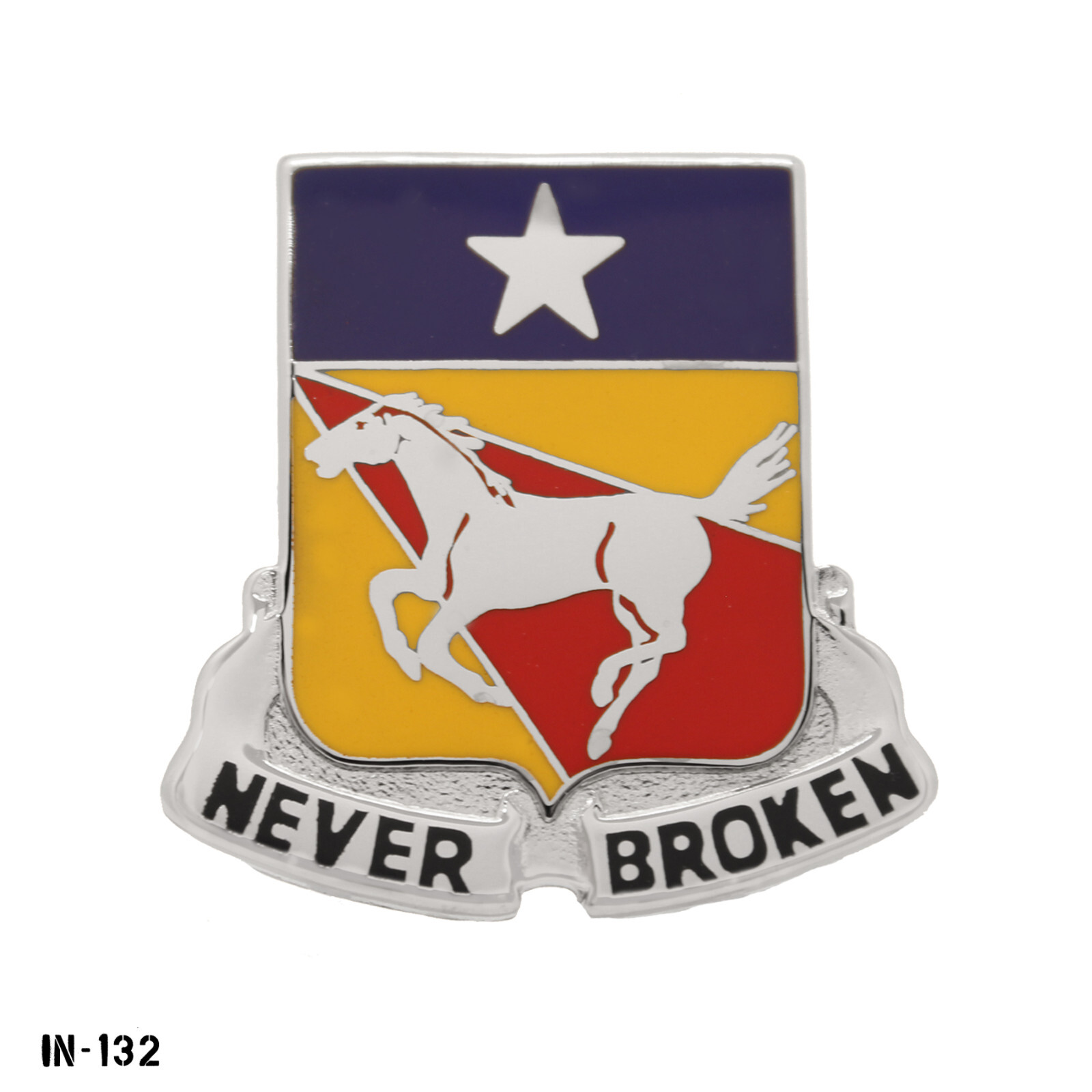221st Cavalry NV NG ~ Never Broken ~ US Army DUI Crest Pin ~ Vanguard NEW