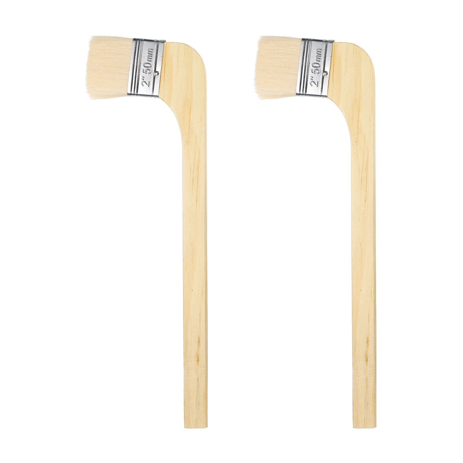 Paint Brush 2Pcs 2" Soft Wool Angled Bend Radiator Paint Brush White