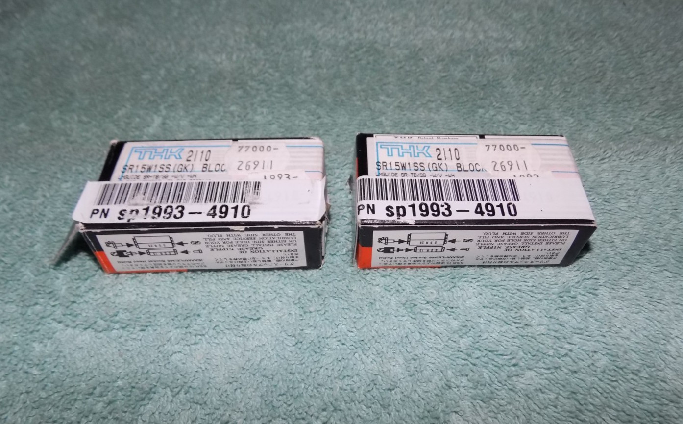 2 New THK SR151SS GK LM Linear Rail Carriage Blocks