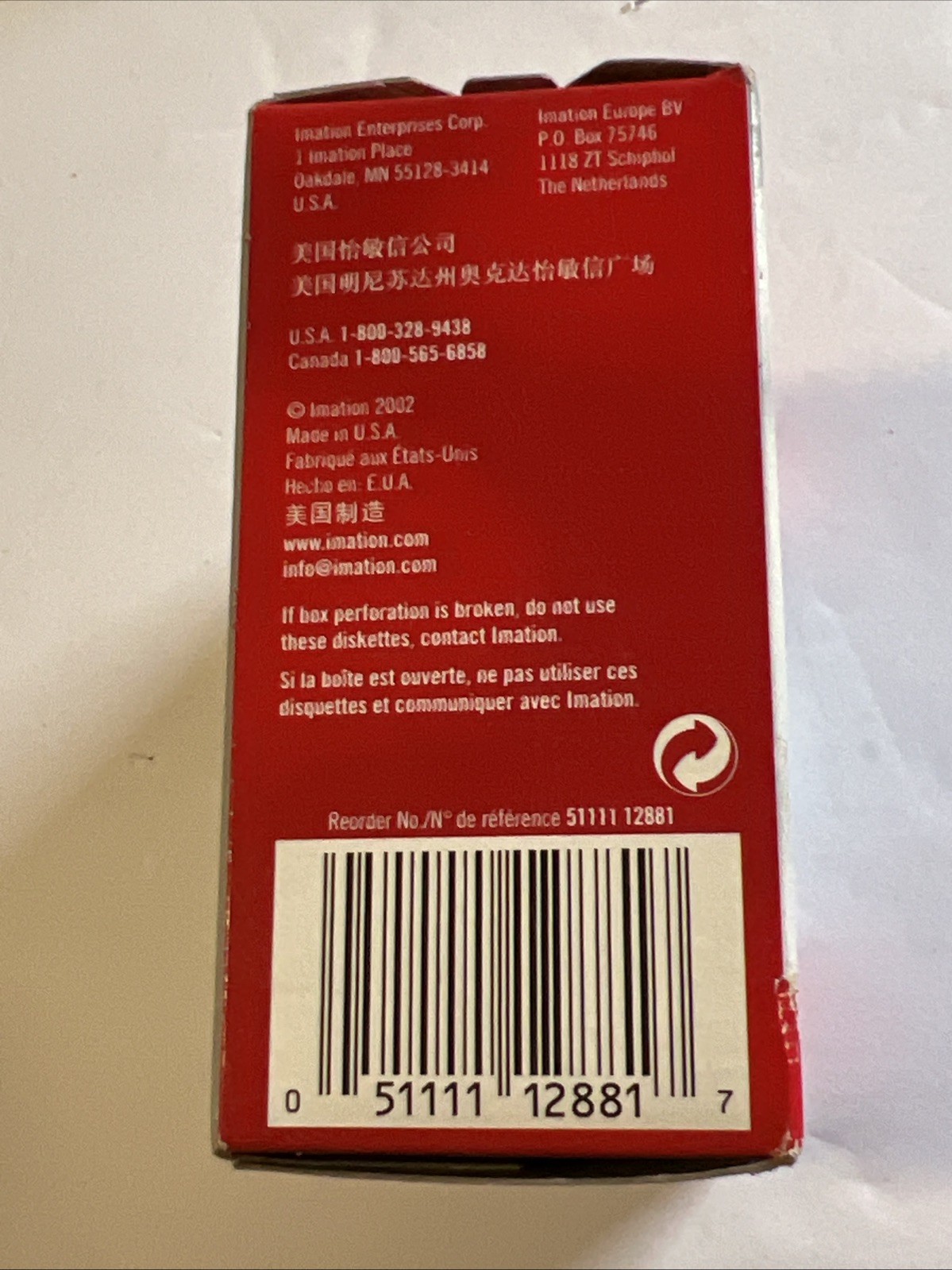Genuine Imation IBM Formatted 2HD 1.44 Diskettes (10 Pack) Sealed Box